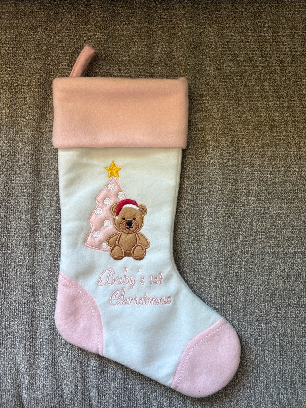 Baby’s 1st Christmas Teddy Bear Stocking